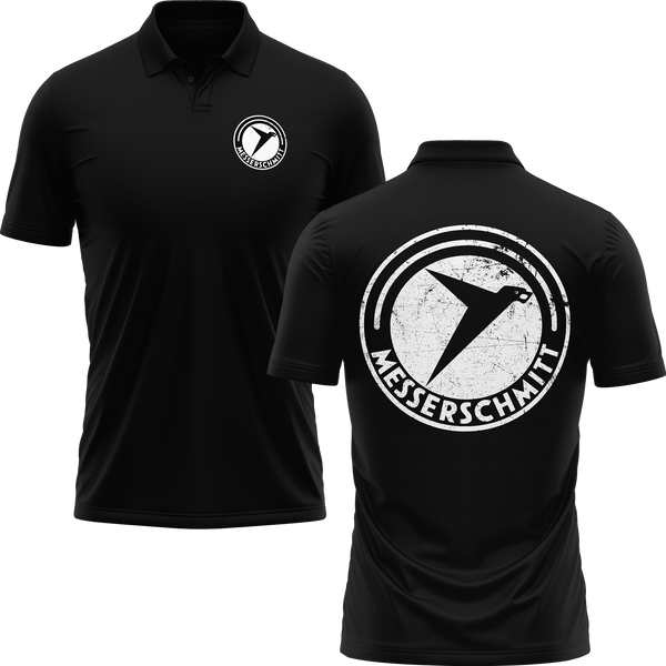 Messerschmitt Logo polo shirt for warbird pilots – Black