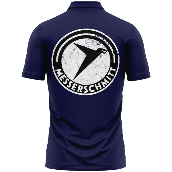 Messerschmitt Logo polo shirt for warbird pilots – Navy, back