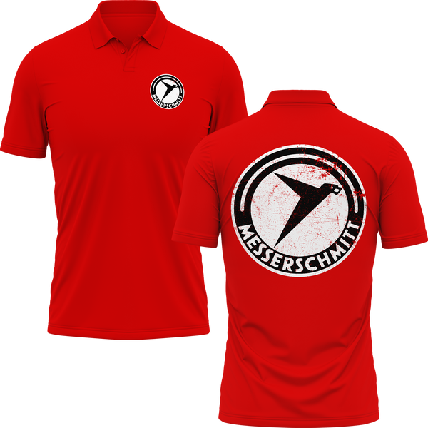 Messerschmitt Logo polo shirt for warbird pilots – Red