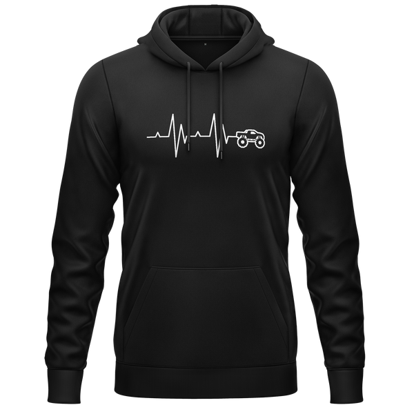 Monster Truck Heartbeat Hoodie