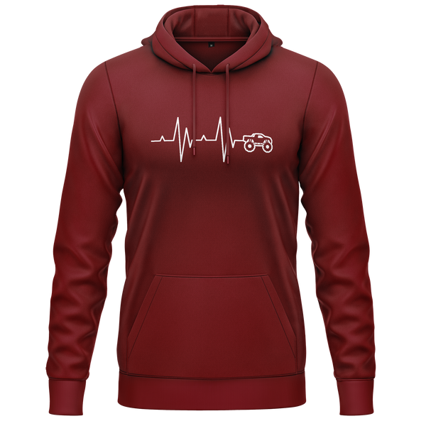 Monster Truck Heartbeat Hoodie