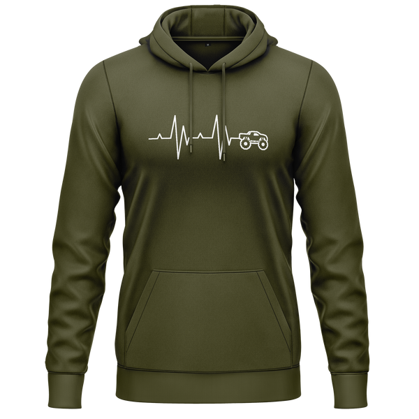 Monster Truck Heartbeat Hoodie