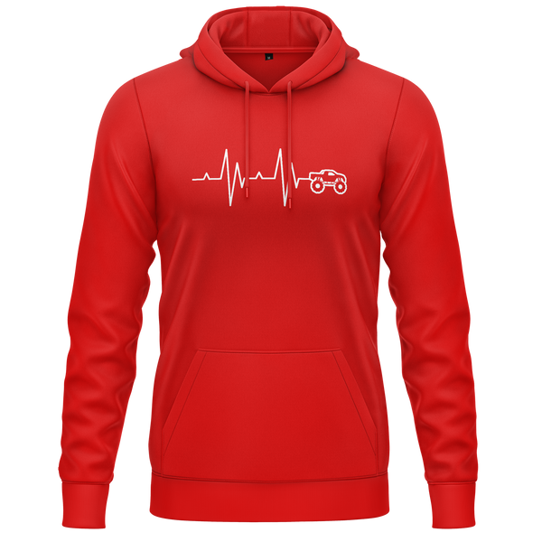Monster Truck Heartbeat Hoodie