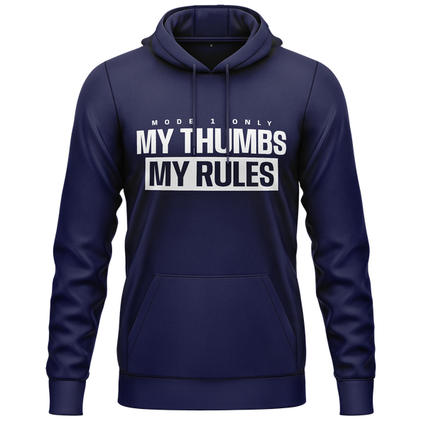 My Thumbs My Rules Hoodie Hoodie RC-WEAR Mode 1 Navy-White XS