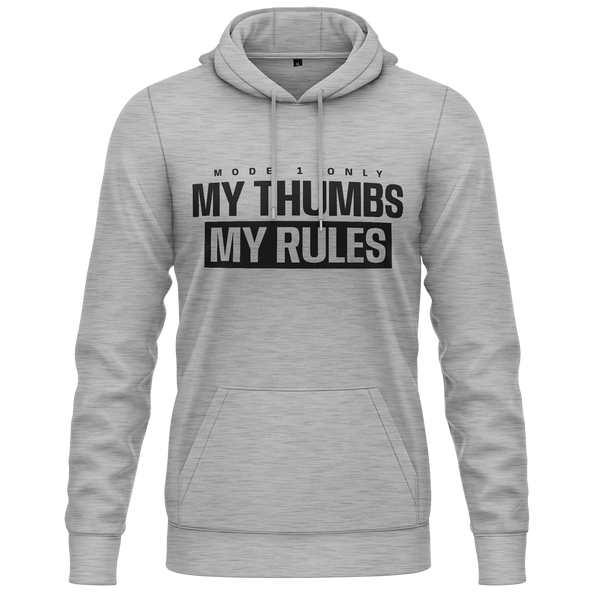 My Thumbs My Rules Hoodie Hoodie RC-WEAR Mode 1 Grey-Black XS