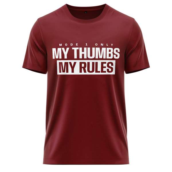 My Thumbs My Rules Shirt Shirt RC-WEAR Mode 1 Burgundy-White XS