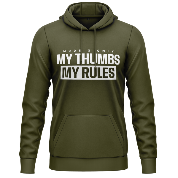 My Thumbs My Rules - Mode 2 Hoodie Hoodie RC-WEAR Army-White XS