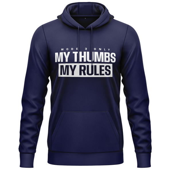 My Thumbs My Rules - Mode 3 Hoodie Hoodie RC-WEAR Navy-White XS
