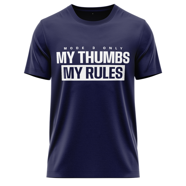 My Thumbs My Rules - Mode 3 Shirt Shirt RC-WEAR Navy-White XS