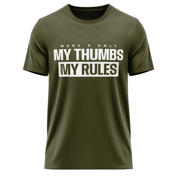 My Thumbs My Rules - Mode 4 Shirt Shirt RC-WEAR Army-White XS