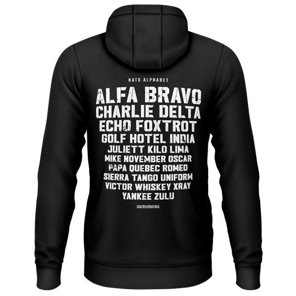 NATO / ICAO Alphabet Zip-Hoodie (B) Zip Hoodie RC-WEAR