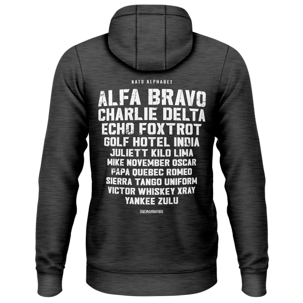 NATO / ICAO Alphabet Zip-Hoodie (B)