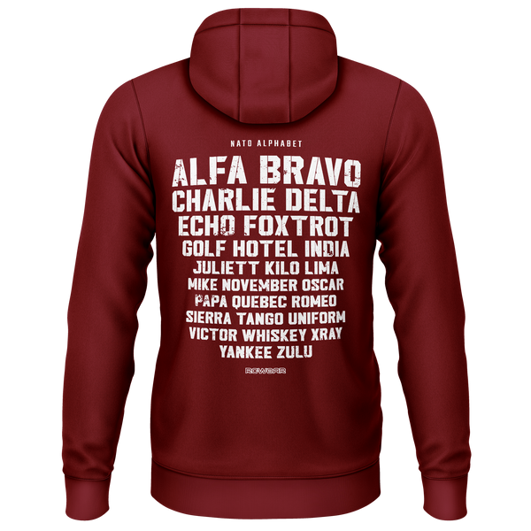 NATO / ICAO Alphabet Zip-Hoodie (B) Zip Hoodie RC-WEAR