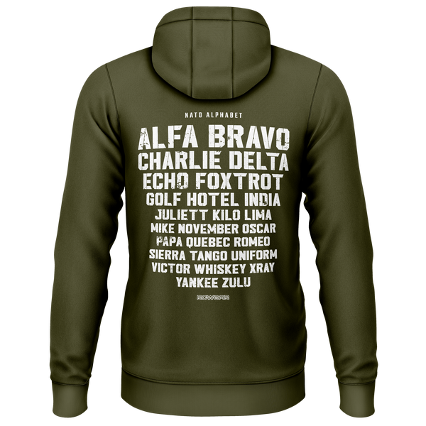 NATO / ICAO Alphabet Zip-Hoodie (B) Zip Hoodie RC-WEAR