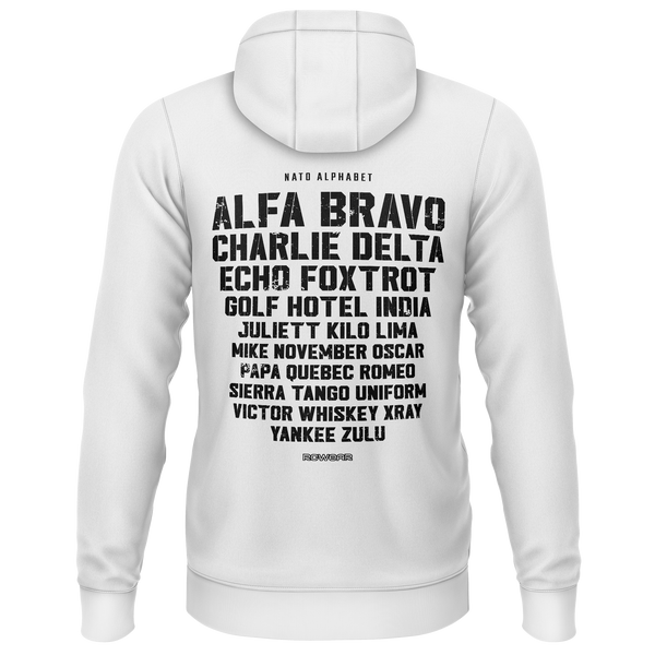 NATO / ICAO Alphabet Zip-Hoodie (B)