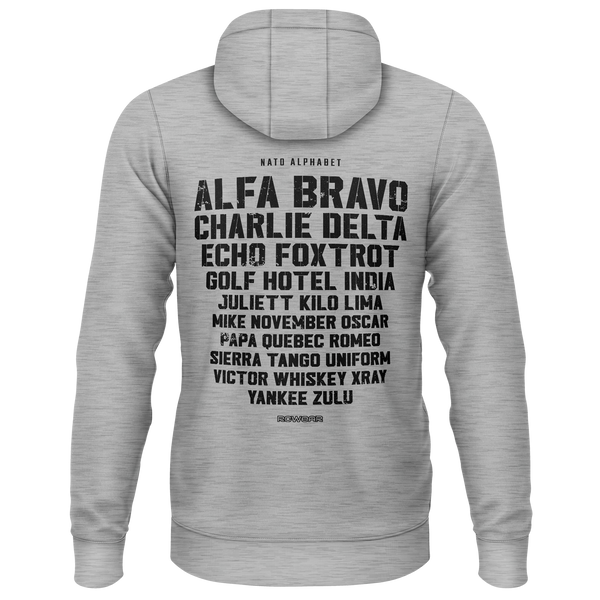 NATO / ICAO Alphabet Zip-Hoodie (B)