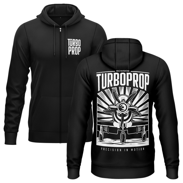 Turboprop DC Zip-Hoodie (B) Zip Hoodie RC-WEAR Black-White S