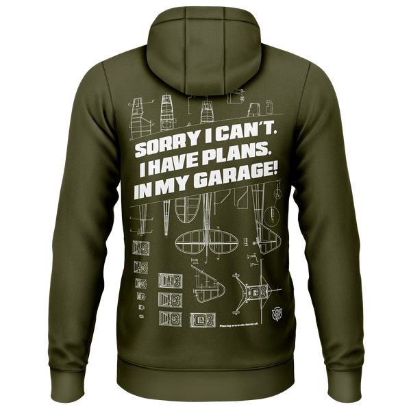 Plans in garage Hoodie (B)