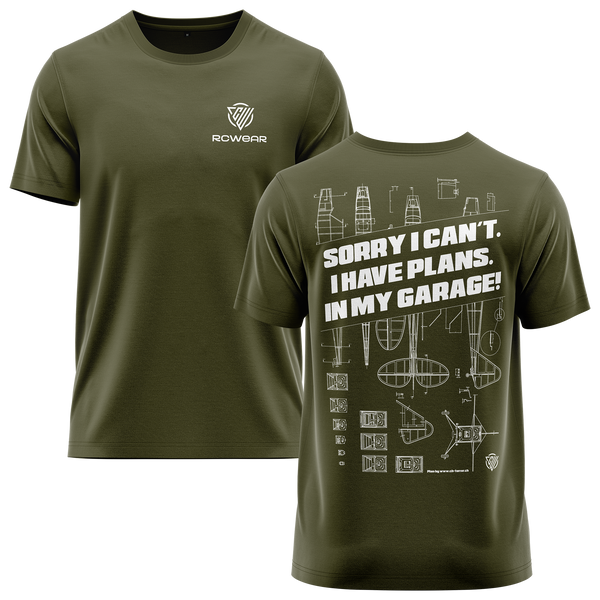 Plans in garage Shirt (B) Army-White XS