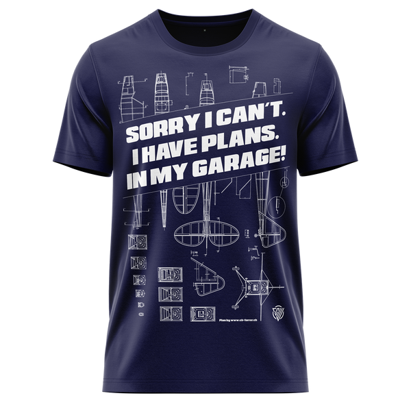 Plans in garage Shirt (C) Navy-White XS