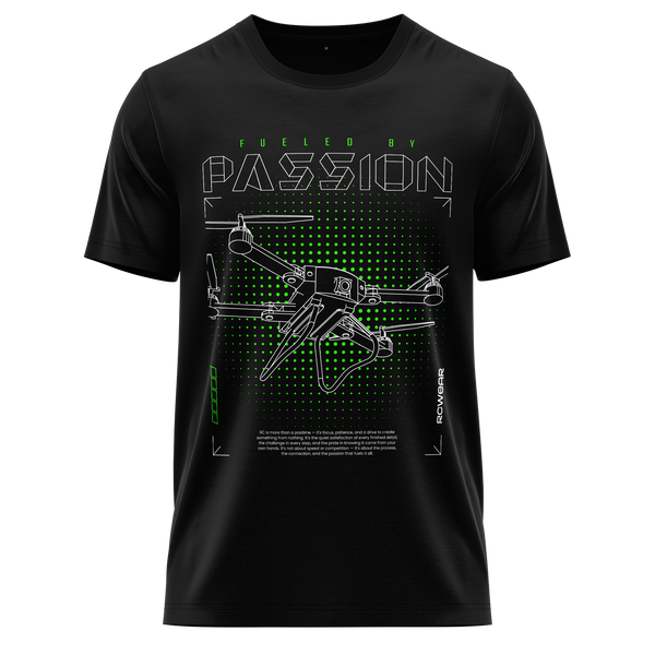 Drone Passion Shirt (Neon) Shirt RC-WEAR Black-Green XS