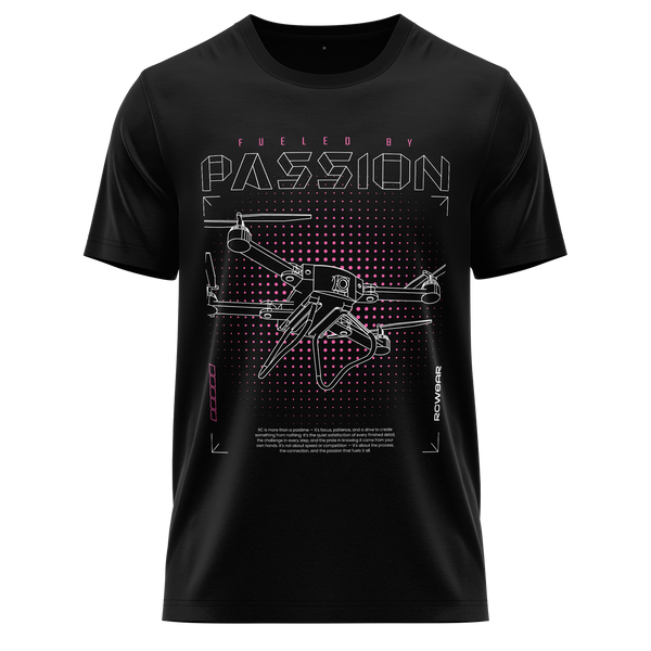 Drone Passion Shirt (Neon) Shirt RC-WEAR Black-Pink XS