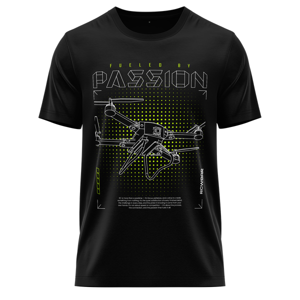 Drone Passion Shirt (Neon) Shirt RC-WEAR Black-Yellow XS