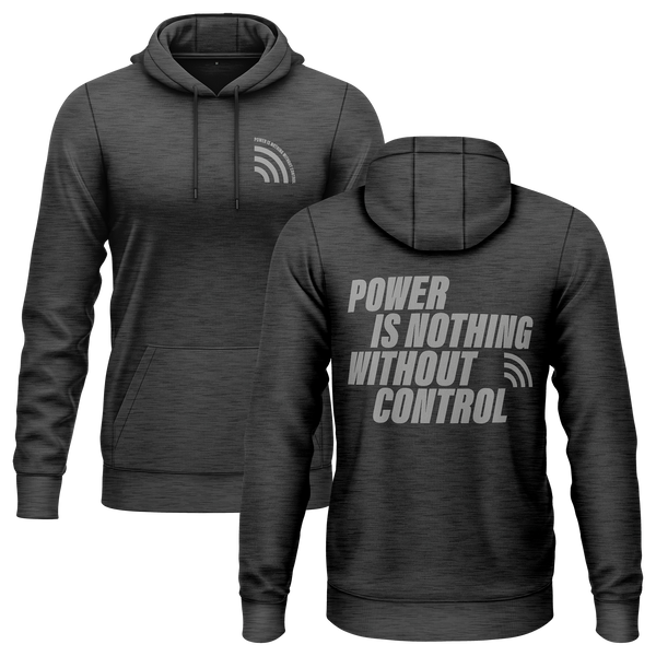 Power Is Nothing Without Control Hoodie für Motorsport-Fans – Anthrazit