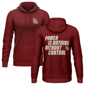 Power Is Nothing Without Control Hoodie für RC-Piloten – Bordeaux