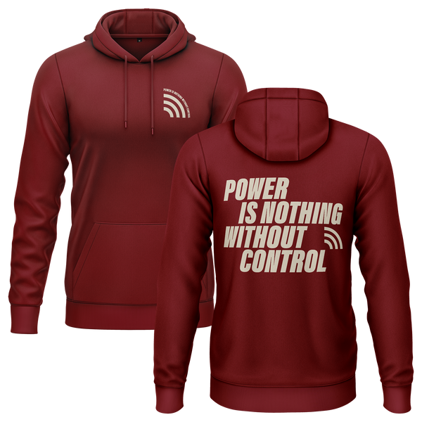 Power Is Nothing Without Control Hoodie für RC-Piloten – Bordeaux