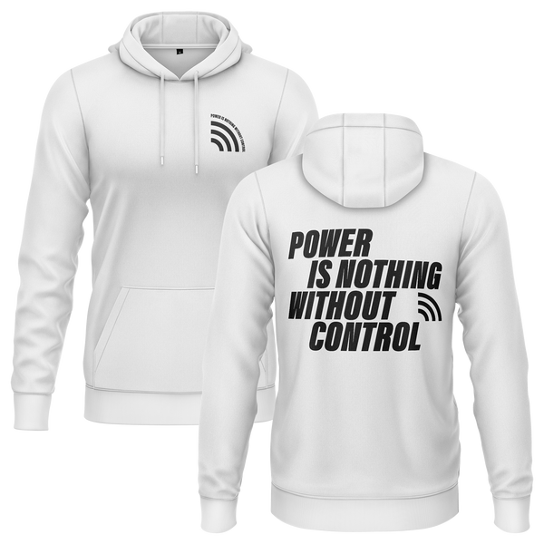 Power Is Nothing Without Control Hoodie für Modellbau-Fans – Weiß