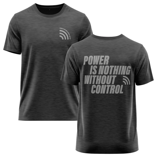 Power Is Nothing Without Control Shirt für Motorsport-Fans – Anthrazit