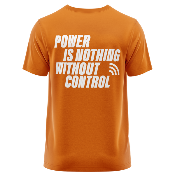 Power Is Nothing Without Control Shirt für RC-Fans – Orange, Rückseite