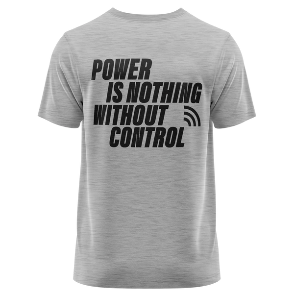 Power Is Nothing Without Control Shirt für RC-Racer – Grau, Rückseite