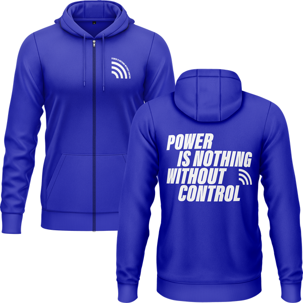Power Is Nothing Without Control Zip-Hoodie für RC-Fans – Blau