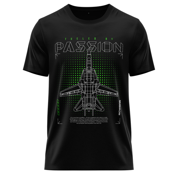 Jet Passion Shirt (Neon) Shirt RC-WEAR Black-Green XS