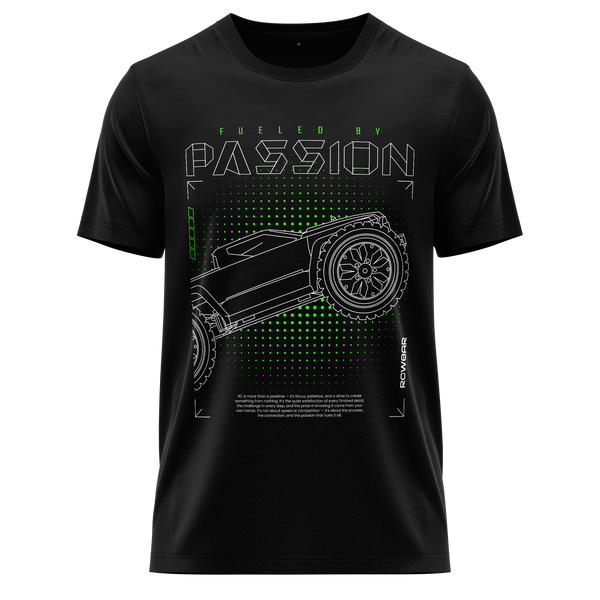 Monster Truck Passion Shirt (Neon) Shirt RC-WEAR Black-Green XS