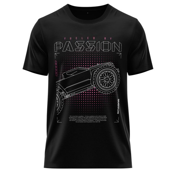 Monster Truck Passion Shirt (Neon) Shirt RC-WEAR Black-Pink XS