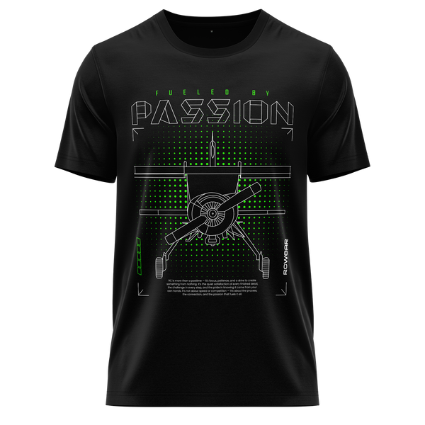 Airplane Passion Shirt (Neon) Shirt RC-WEAR Black-Green XS
