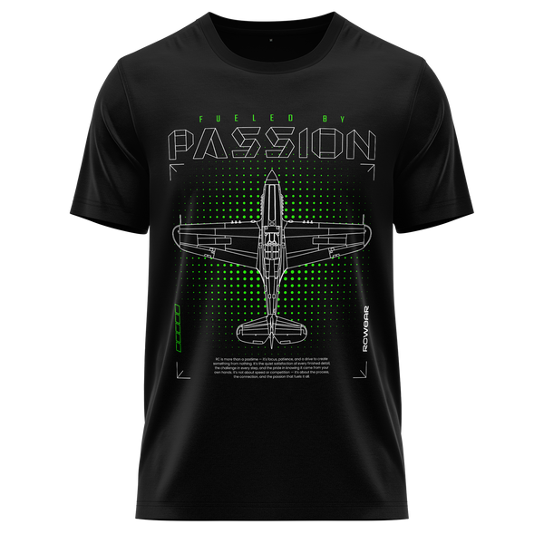 Warbird Passion Shirt (Neon) Shirt RC-WEAR Black-Green XS