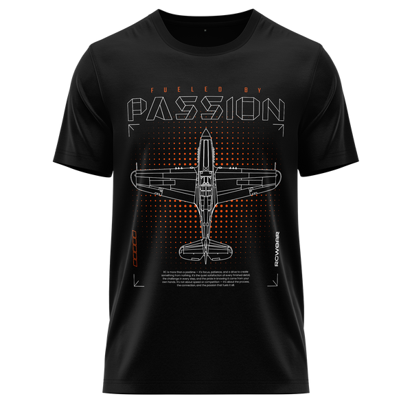 Warbird Passion Shirt (Neon) Shirt RC-WEAR Black-Orange XS