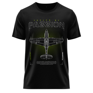 Warbird Passion Shirt (Neon) Shirt RC-WEAR Black-Yellow XS
