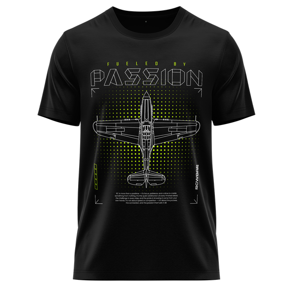 Warbird Passion Shirt (Neon) Shirt RC-WEAR Black-Yellow XS