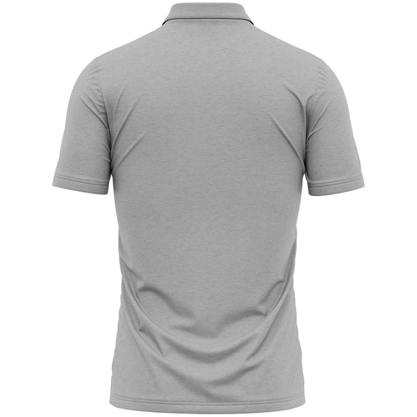 Remove Before Flight Poloshirt mit Brustdruck für Flugmodell-Piloten – Grau, Rückseite