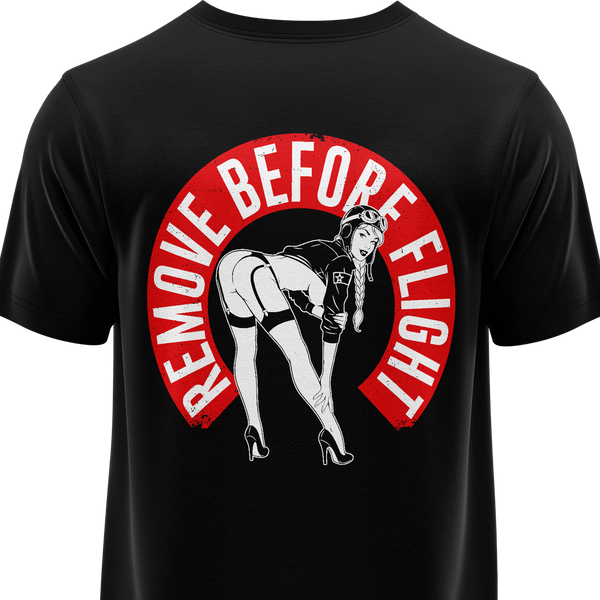 Remove Before Flight Girl Shirt