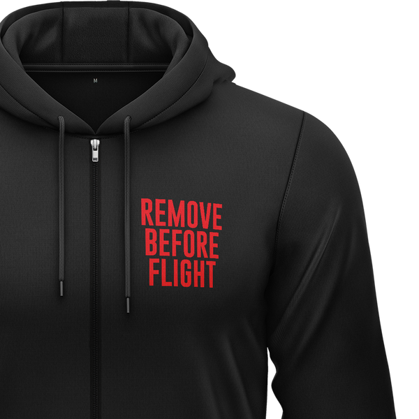 Remove Before Flight Girl Zip Hoodie