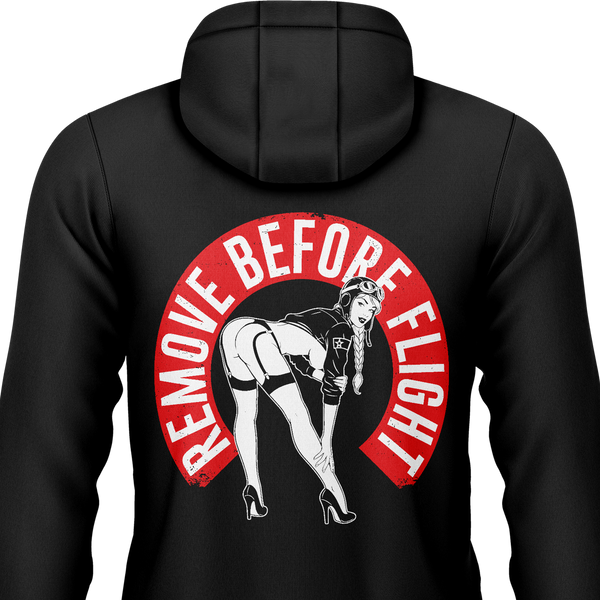 Remove Before Flight Girl Zip Hoodie