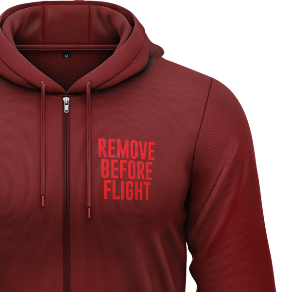 Remove Before Flight Girl Zip Hoodie