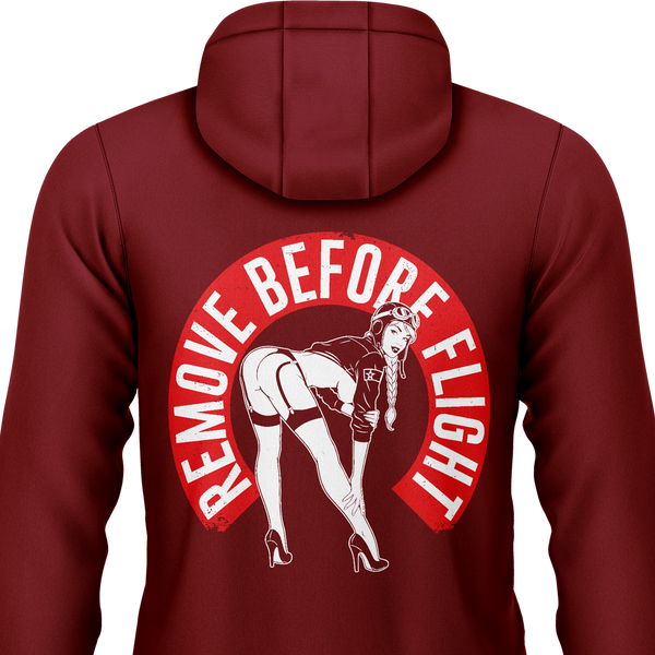 Remove Before Flight Girl Zip Hoodie