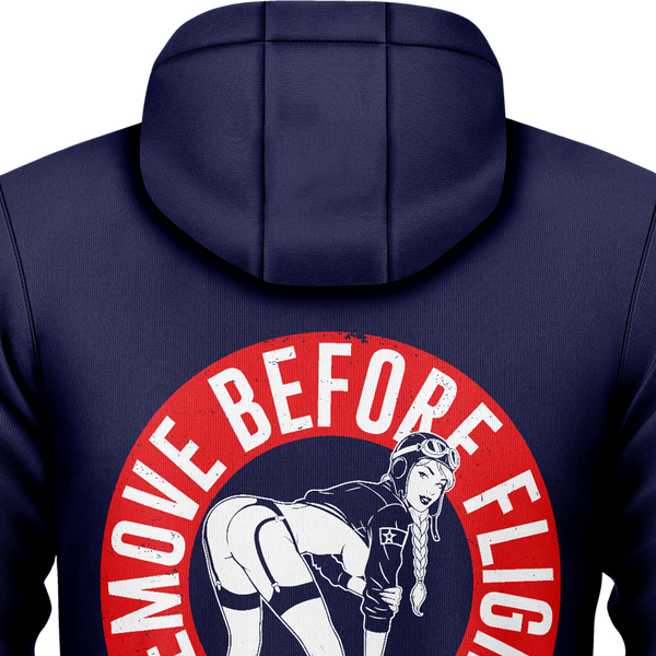 Remove Before Flight Girl Zip Hoodie